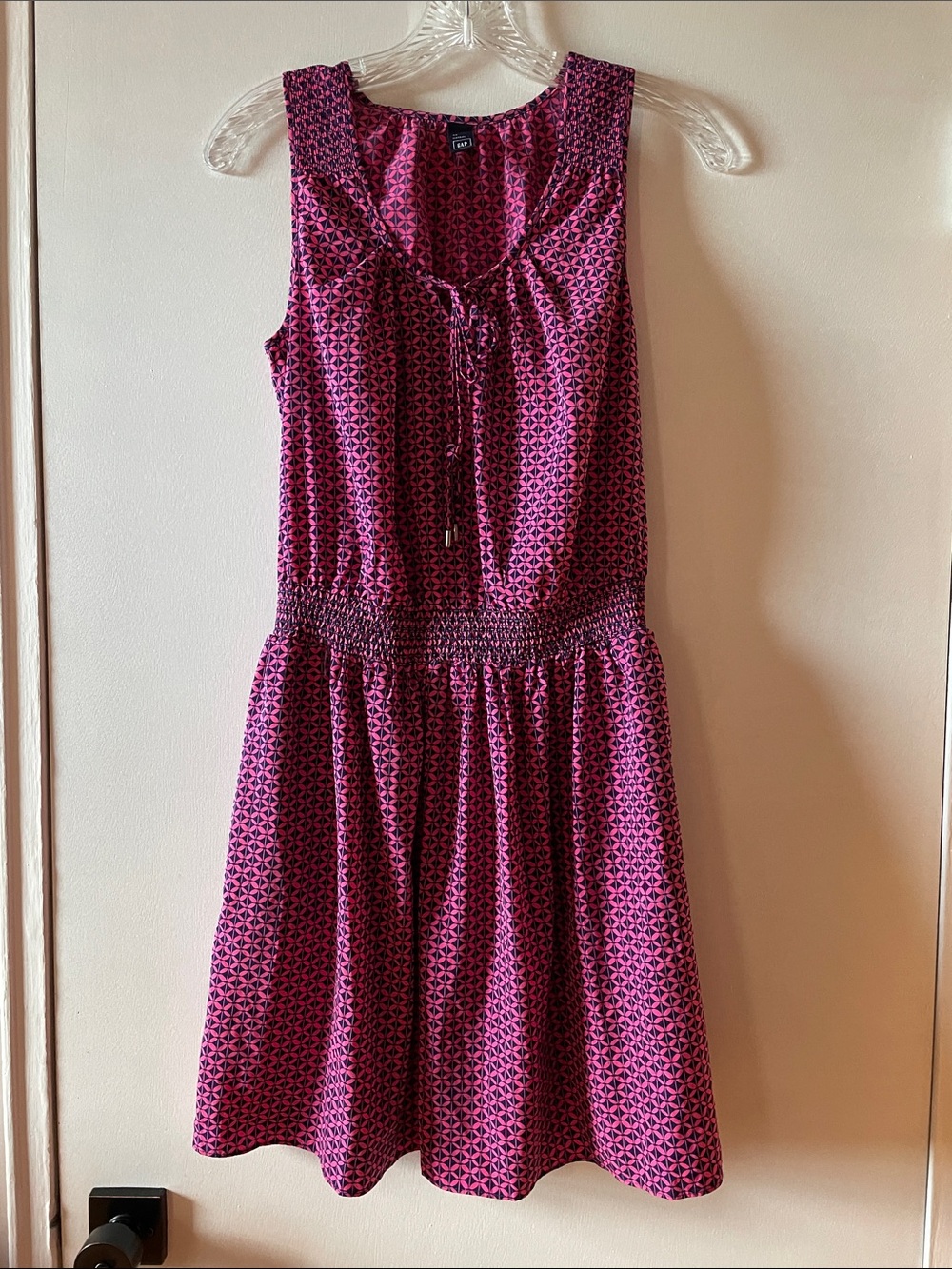 GAP Pink & Black Geometric Print Blouse